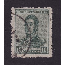 ARGENTINA 1918 GJ 489 ESTAMPILLA USADA FILIGRANA WHEATLEY BOND U$ 5